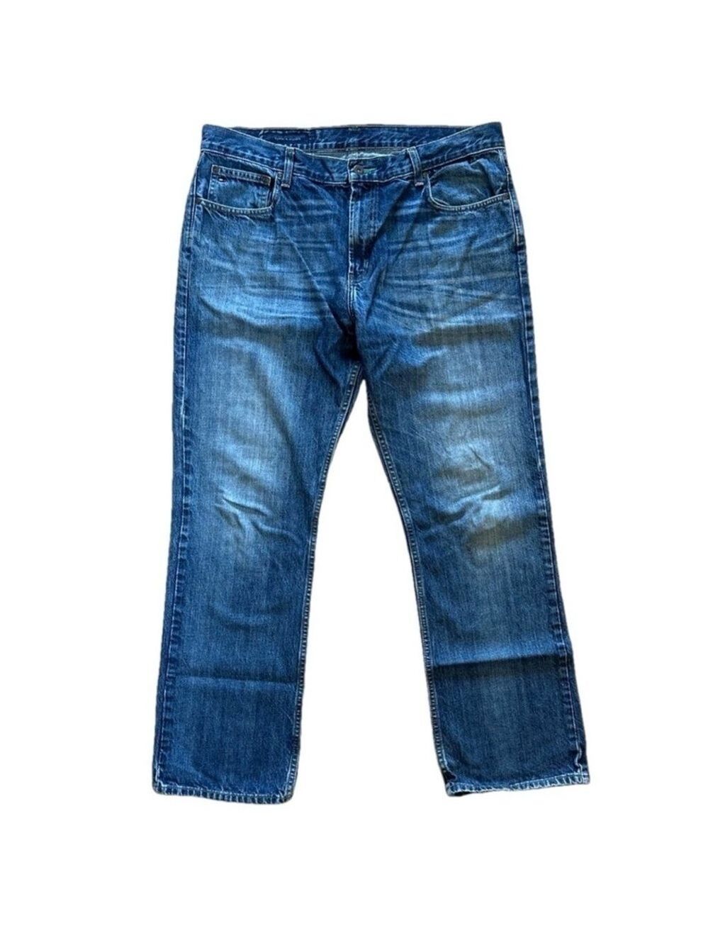 TOMMY HILFIGER 🔵⚪🔴 Men’s Vintage Bootcut Jeans 36x32 Classic Denim
